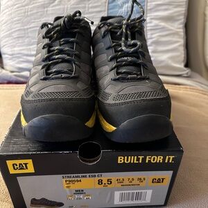 Caterpillar Black and Yellow Streamline Boots